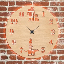 Часы с подсветкой «Человек и собака №102»
