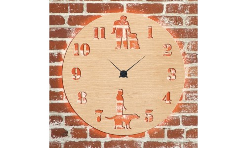 Часы с подсветкой «Человек и собака №102»