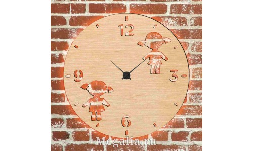 Часы с подсветкой «Дети №596»
