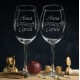 Комплект именных бокалов для вина "Влюбленные"