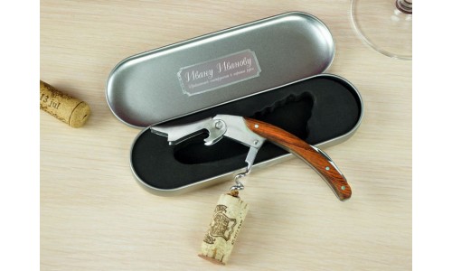 Подарочный набор "Нож сомелье" с гравировкой