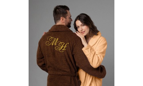 Комплект халатов с вышивкой "Инициалы"