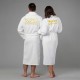 Комплект халатов с вышивкой "Супер мама и супер папа" (белые)
