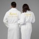 Комплект халатов с вышивкой "Лучшие в мире муж и жена" (белые)