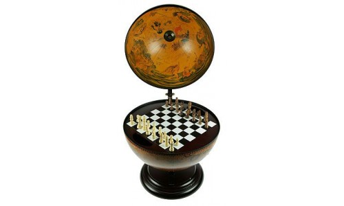 Интерьерный глобус с шахматами