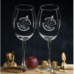 Комплект новогодних бокалов для вина
