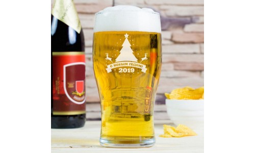 Бокал для пива "Новогодний 2019"