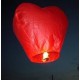 Небесный фонарик сердце средний (красный)