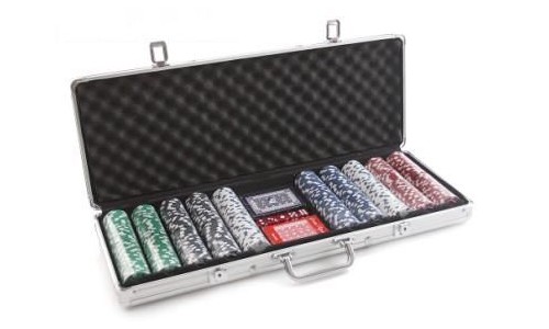 Большой набор для покера в кейсе на 500 фишек