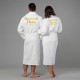 Комплект халатов с вышивкой "Золотые мама и папа" (белые)