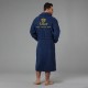 Мужской халат с вышивкой "Царь, просто царь" (темно-синий)