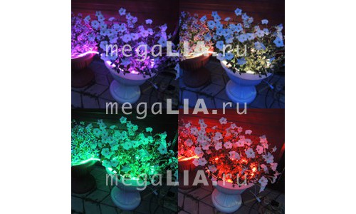 Подсветка клумбы 5 метров (60 цветов)