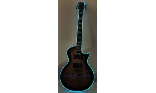 Неоновый шнур для гитары 3 метра, цвет синий