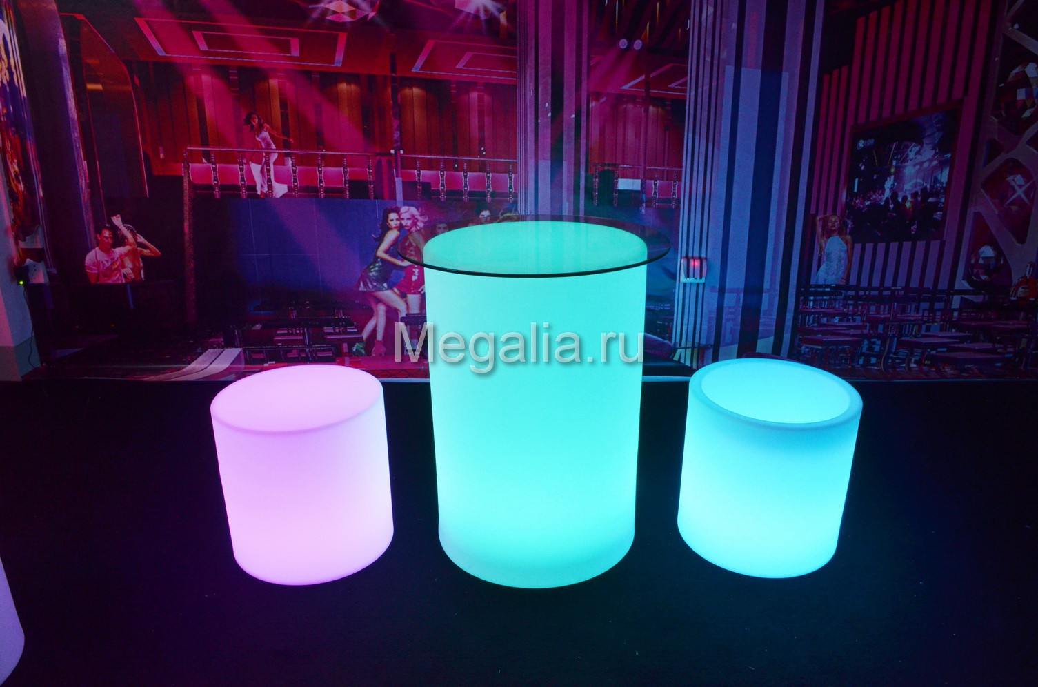 Светящийся коктейльный стол "Drum"